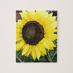 Puzzle Girasol amarillo grande