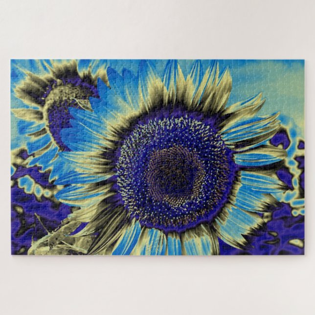 Puzzle Girasol Azul (Horizontal)