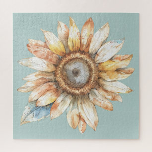Puzzle Girasol Azul Blanco Amarillo