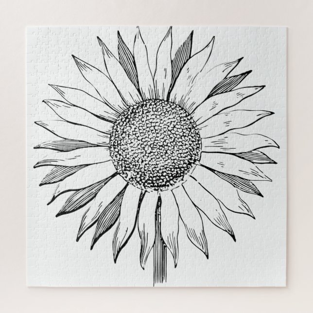 Puzzle Girasol ilustrado (Vertical)