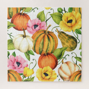 Puzzle Girasoles de calabazas: diseño de patrones de acua