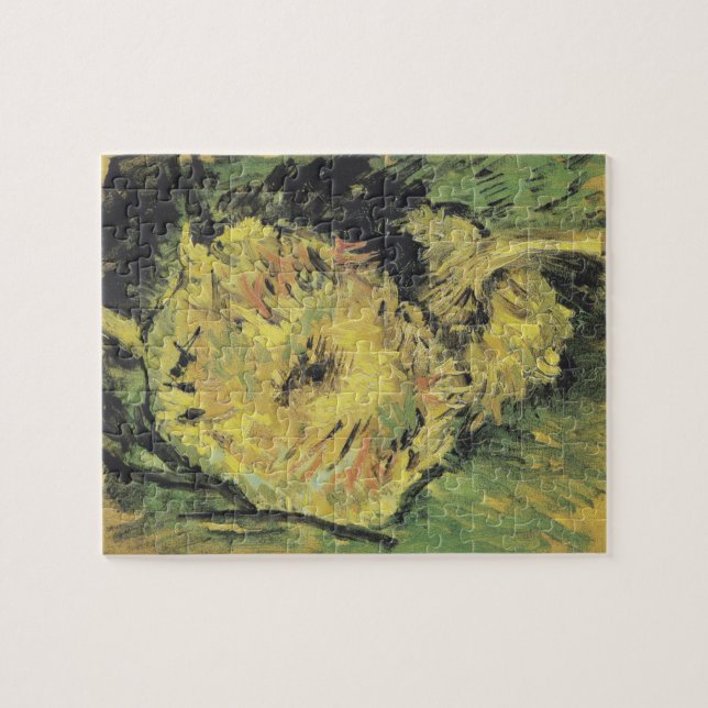 Puzzle Girasoles de Van Gogh - Arte floral amarillo brill (Horizontal)
