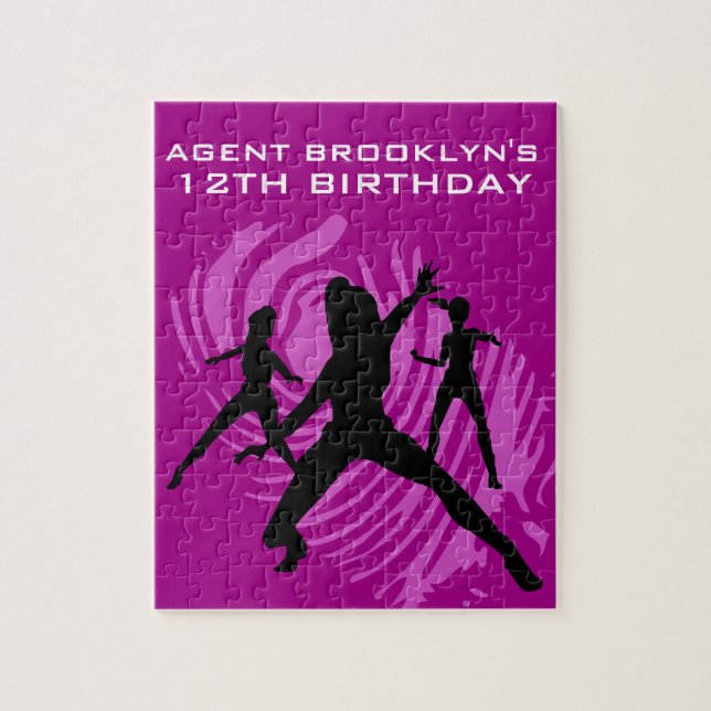 Puzzle Girls Spy Party Purple Fingerprint (Vertical)