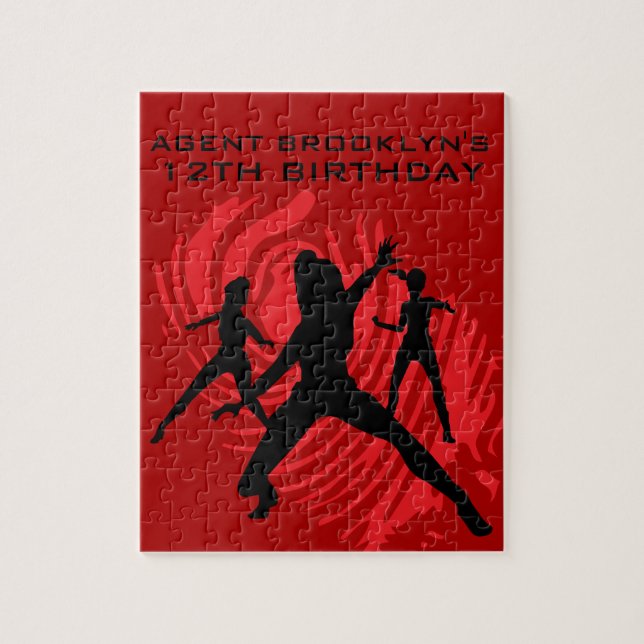 Puzzle Girls Spy Party Red Fingerprint (Vertical)