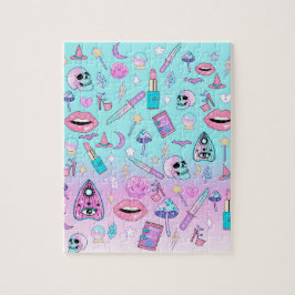 Puzzle Girly Pastel Gótico Witchy Kawaii Linte Pattern