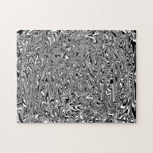 Puzzle Giro abstracto en blanco y negro