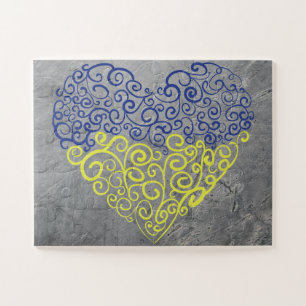Puzzle Giro espiral mehandi corazón Colores de la bandera
