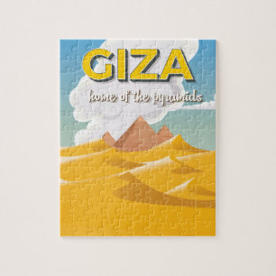 Puzzle Giza - Afiche de viaje del hogar de las pirámides