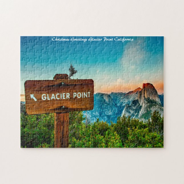 Puzzle Glacier Point California. Saludos de Navidad (Horizontal)