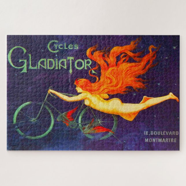 Puzzle Gladiador de bicicletas Poster de anuncios de cicl (Horizontal)