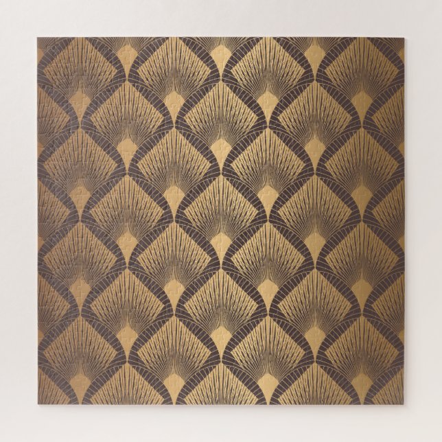 Puzzle Glamour art déco: escalas de oro. (Vertical)