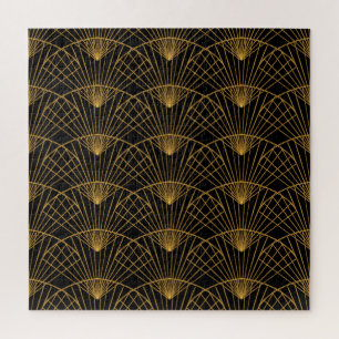Puzzle Glamour art déco: ventilador dorado.