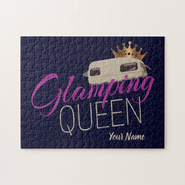 Puzzle Glamour Queen Camping con caravanas vintage (Horizontal)
