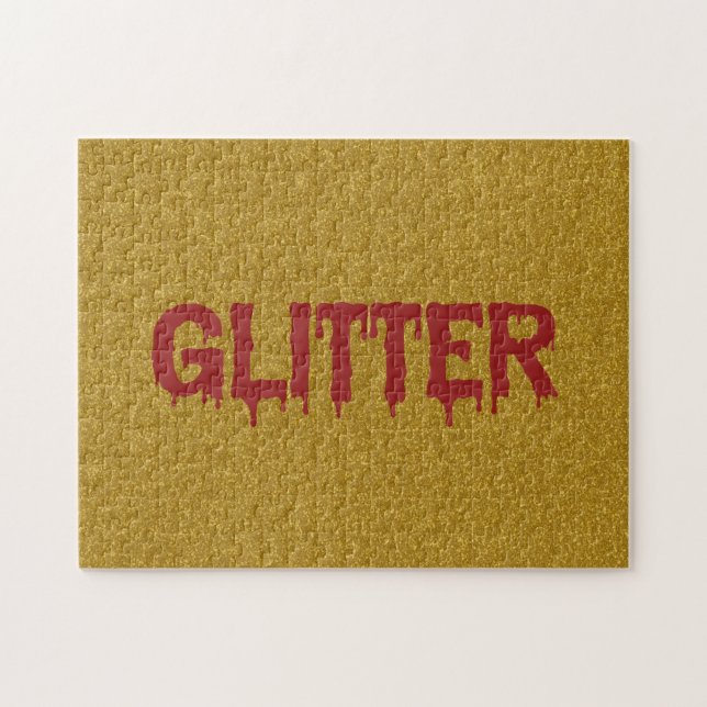 Puzzle Glitter in Blood Typografie (Horizontal)
