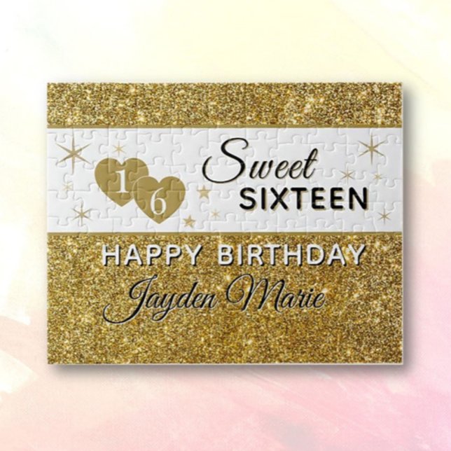 Puzzle ¡¡Glitz!! Cumpleaños personalizado Sweet 16 (Subido por el creador)