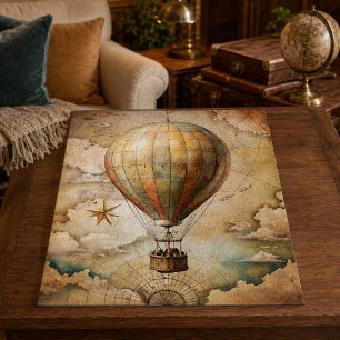 Puzzle Globo aerostático vintage   Viaje antiguo 