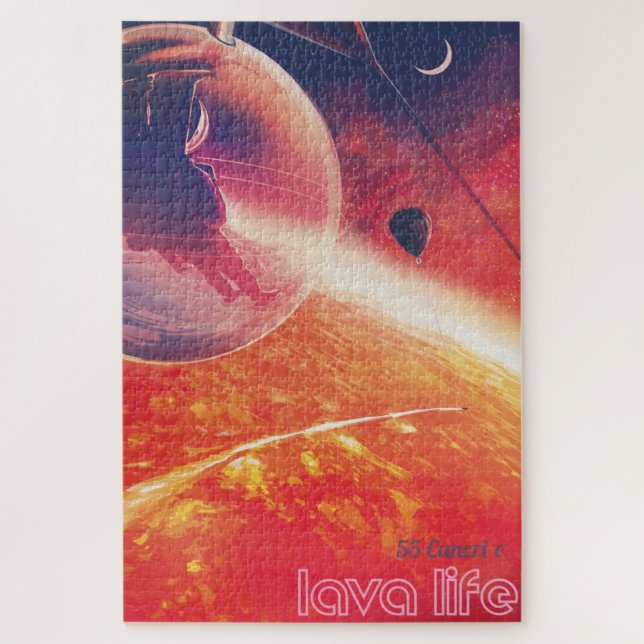 Puzzle Globo de aire caliente extremo sobre el paisaje vo (Vertical)