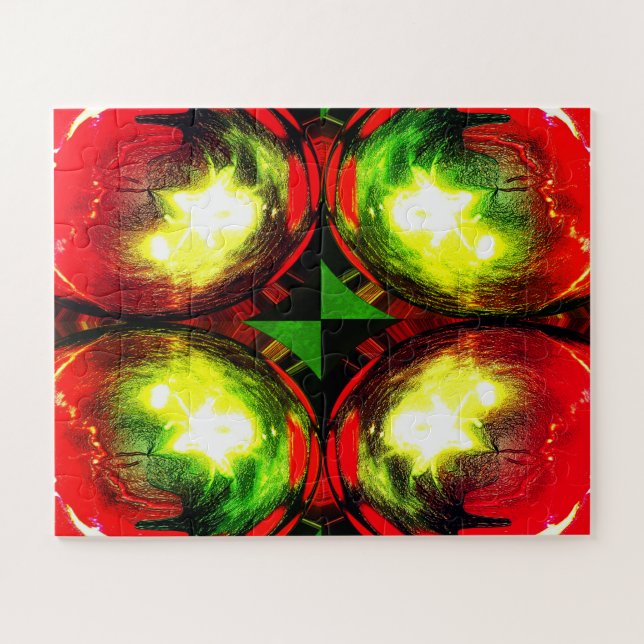 Puzzle globos decorativos de Navidad arte (Horizontal)