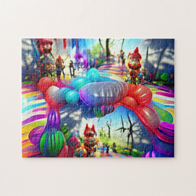 Puzzle Globos psicodélicos bienvenidos a casa rompecabeza (Horizontal)