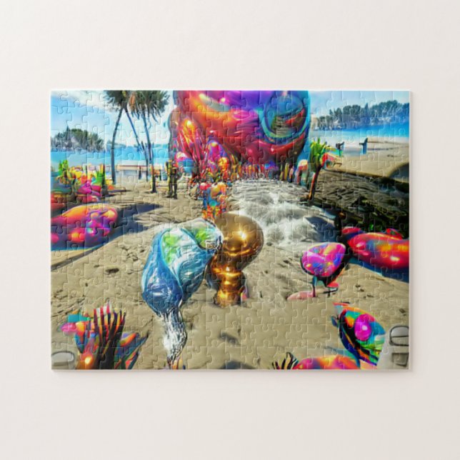 Puzzle Globos psicodélicos bienvenidos a casa rompecabeza (Horizontal)