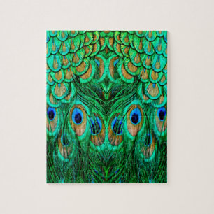 Puzzle Gloriosas plumas de pavo real