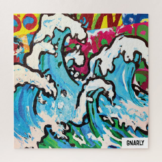 Puzzle Gnarly Surf Art (Vertical)