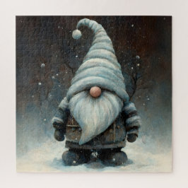 Puzzle Gnome de invierno en un bosque nevado