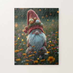 Puzzle Gnome en las flores