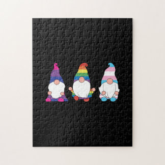 Puzzle Gnome LGBTQ Bisexual aliado transsexual