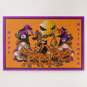 Puzzle Gnome Naranja de Trendy Happy Halloween