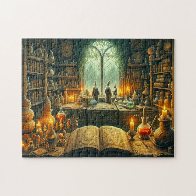 Puzzle Gnomes & Wizard's Study Guardians of Mystique (Horizontal)