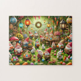 Puzzle Gnomos de Pascua Fiesta Caprichosa de Jardín de Pr