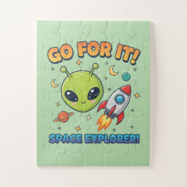Puzzle Go For It! Space Explorer - Cute Alien
