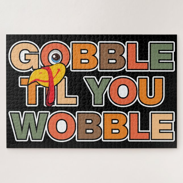 Puzzle Gobble Gobble Hasta Que te Tambalees Día de Acción (Horizontal)