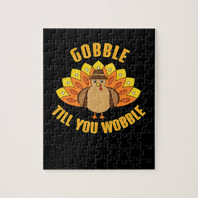 Puzzle Gobble hasta que te tambalees gracioso Acción de G (Vertical)