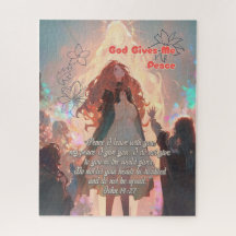 God Gives Me Peace - Christian Vintage Retro Anime