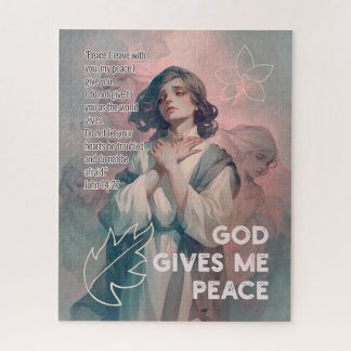 Puzzle God Gives Me Peace - Christian Vintage Retro Anime