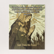 God Gives Me Peace - Christian Vintage Retro Anime