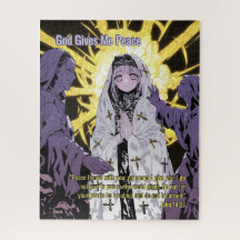 God Gives Me Peace - Christian Vintage Retro Anime