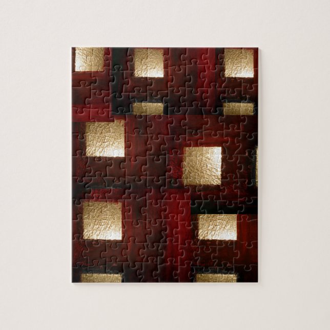 Puzzle Gold Abstract Brown Color (Vertical)