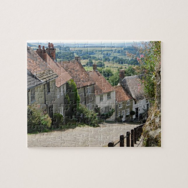 Puzzle Gold Hill, Shaftesbury, Dorset, Inglaterra (Horizontal)