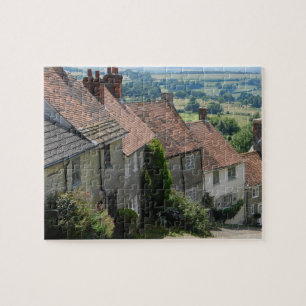 Puzzle Gold Hill, Shaftesbury, Dorset, Inglaterra Jigsaw