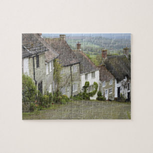 Puzzle Gold Hill, Shaftesbury, Dorset, Inglaterra, Unido