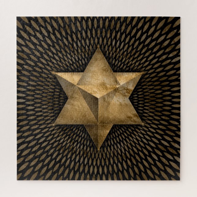 Puzzle Gold Merkabah (Vertical)