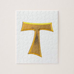 Puzzle Golden 3D Look Franciscan Tau Cross