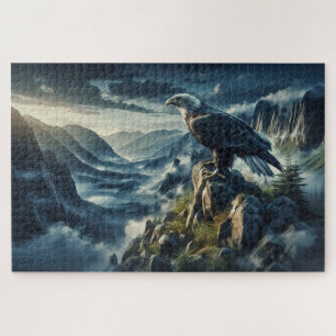 Puzzle Golden Eagle Lookout, realista, con un pico rocoso