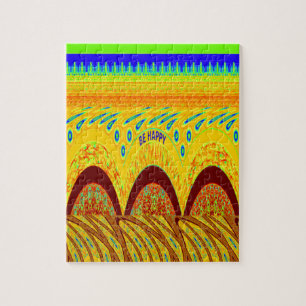 Puzzle Golden green African Traditional Color
