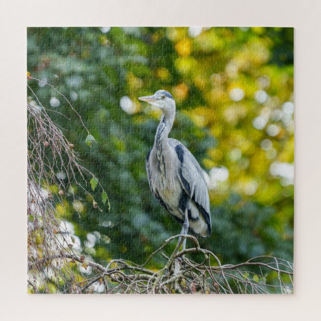 Puzzle Golden Hour Gray Heron (Vertical)