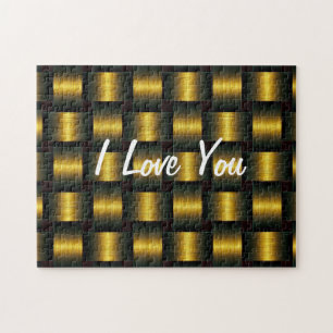 Puzzle Golden Lattice - Te Amo - Agrega tu texto/nombre