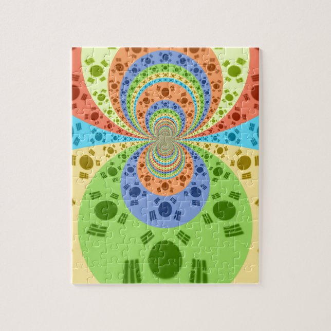 Puzzle Golden Red African Traditional Colors (Vertical)